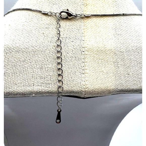 Sterling Silver Heart & Knot Pendant Necklace With Sparkling Cubic Zirconia - Picture 7 of 10